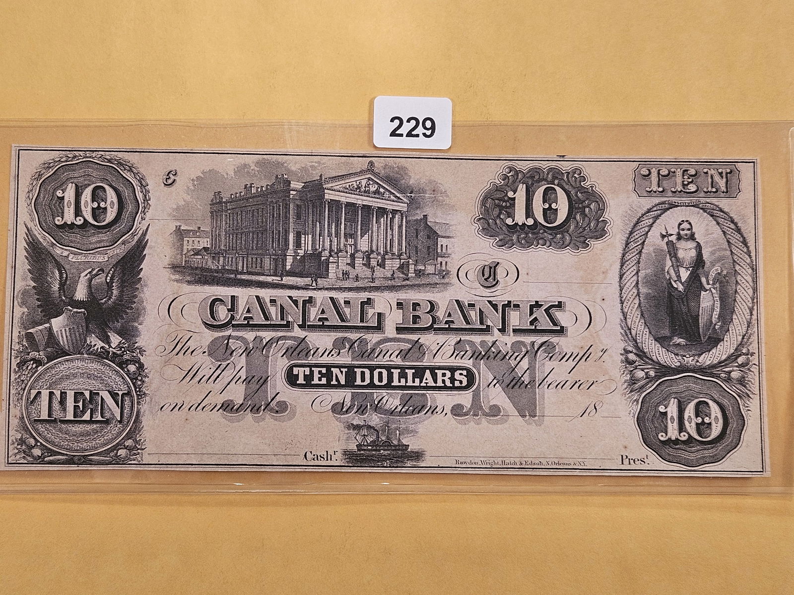 Uncirculated Series 18__ Ten Dollar National Currency Note (1 of 2)