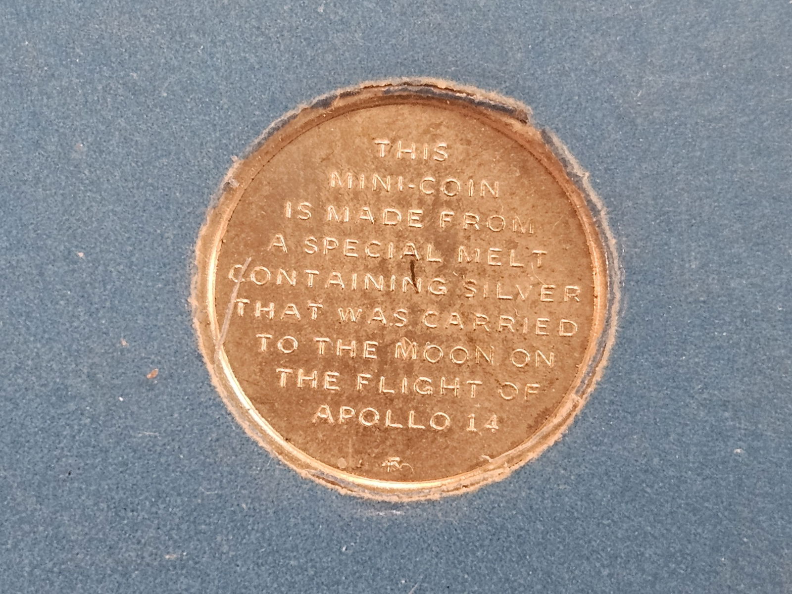 SPACE SILVER! Silver Mini Coin (1 of 4)