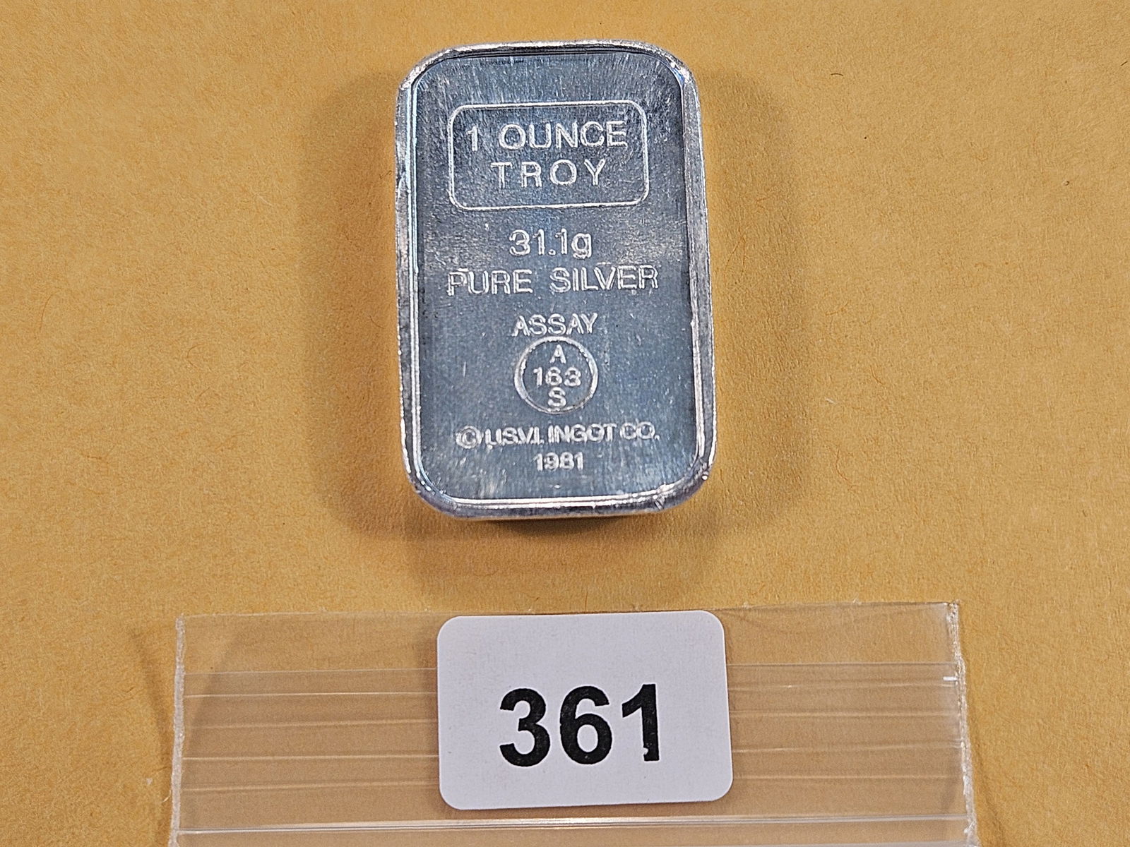 One Troy Ounce .999 Fine Silver Bar (1 of 3)