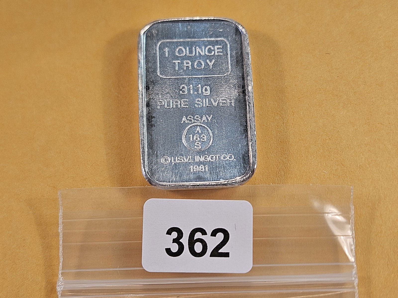 One Troy Ounce .999 Fine Silver Bar (1 of 3)