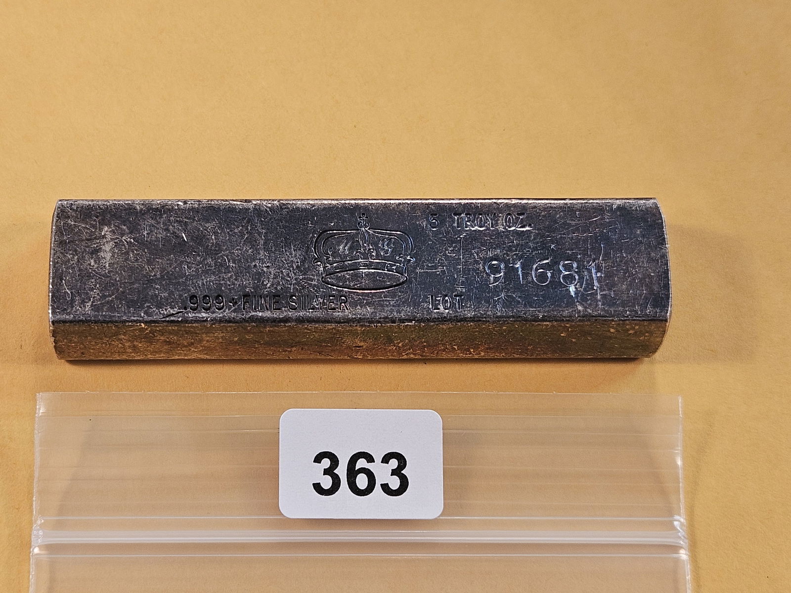 Five Troy Ounce .999 Fine Silver Bar (1 of 3)