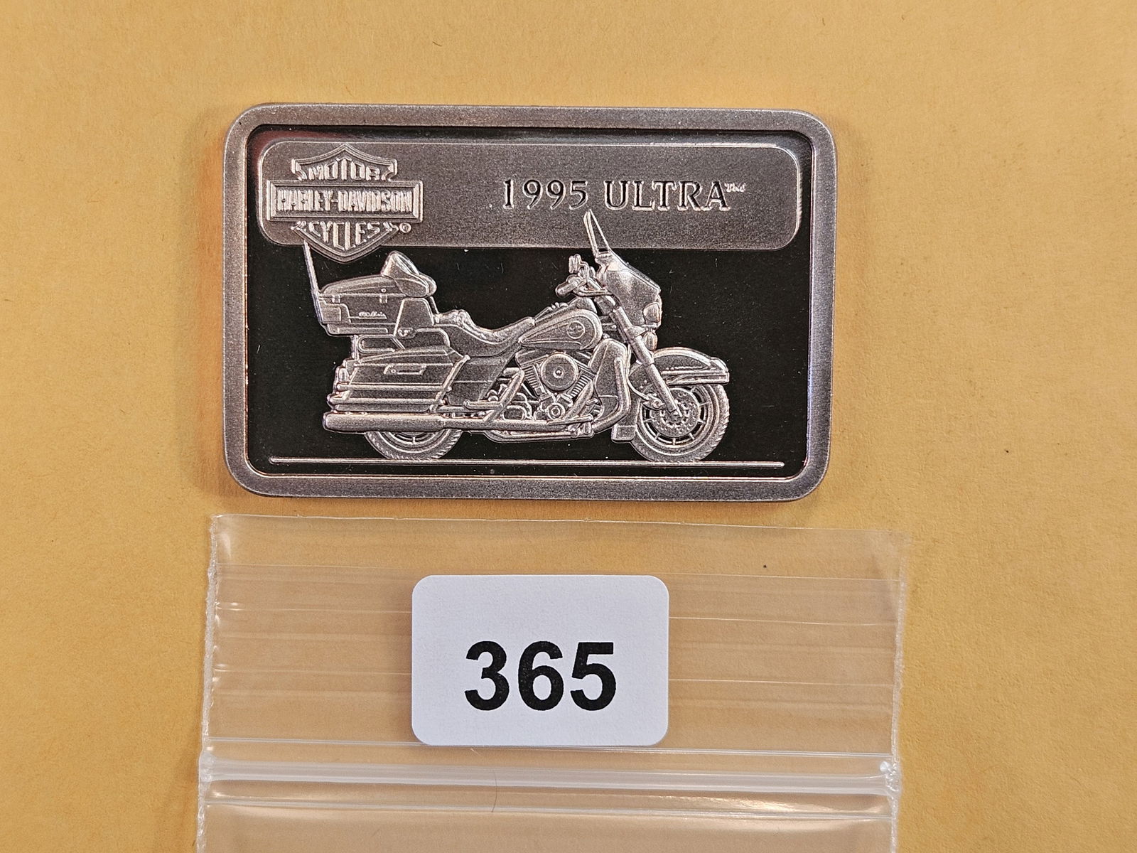 One Troy Ounce .999 Fine Silver Art Bar: Harley Davidson 1995 Ultra