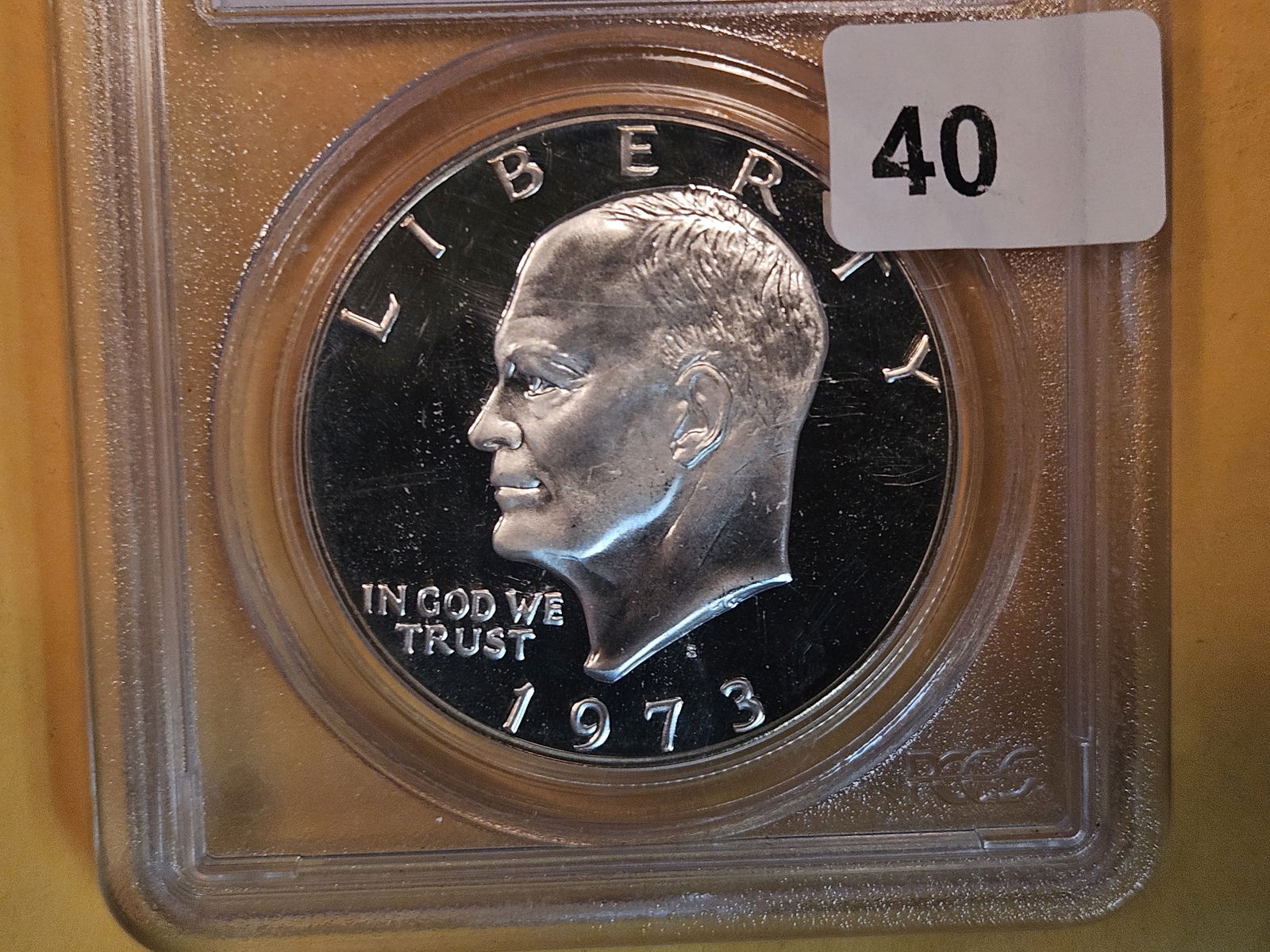 Key Date PCGS 1973-S Silver Eisenhower Dollar in Proof 69 Deep Cameo (1 of 3)