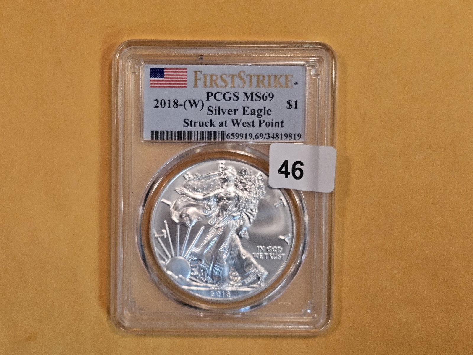 PCGS 2018-(W) American Silver Eagle in Mint State 69 (1 of 2)