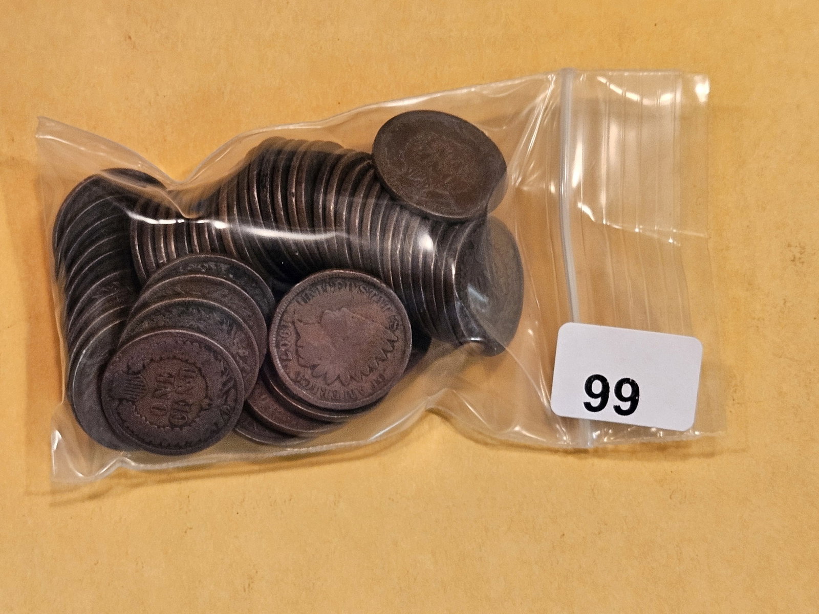 FIFTY Indian Cents: Mixed. From dealer. Unchecked by us. All in Very Good or better