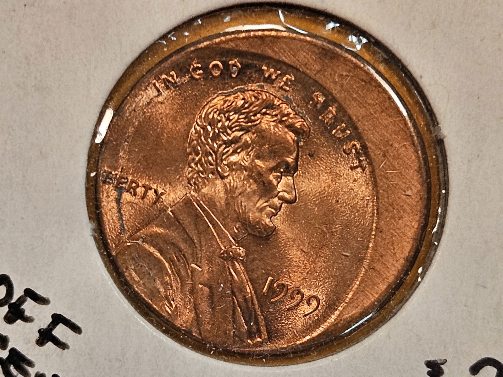MINT ERROR! Brilliant Uncirculated 1999 Lincoln Cent (1 of 3)