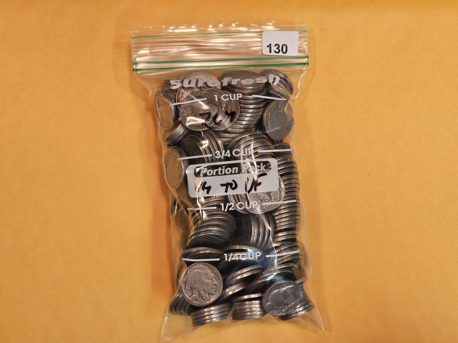 TWO HUNDRED sixty-seven Buffalo Nickels: All in Very Good to Very Fine