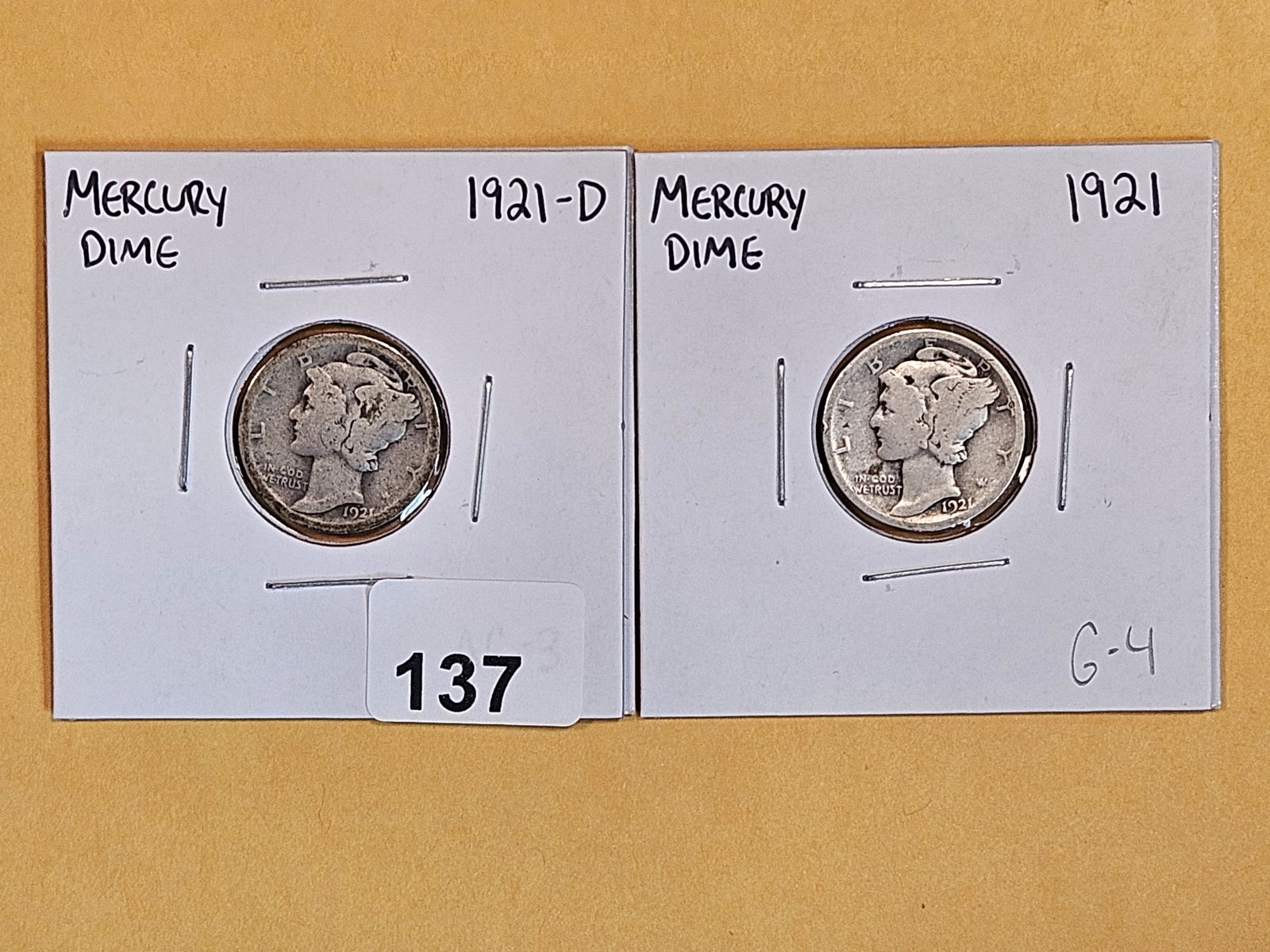 Two KEY DATE Mercury Dimes in Good (1 of 3)