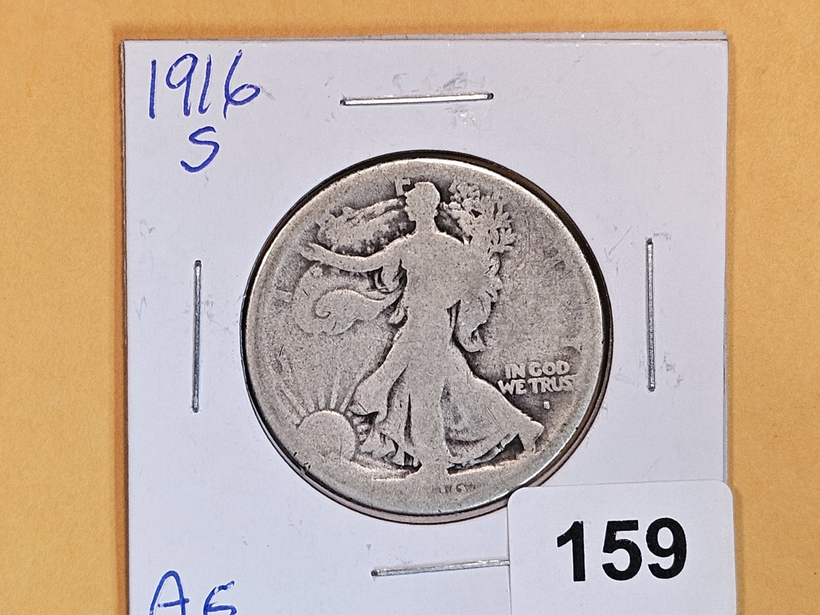 Key Date 1916-S Walking Liberty half Dollar: About Good