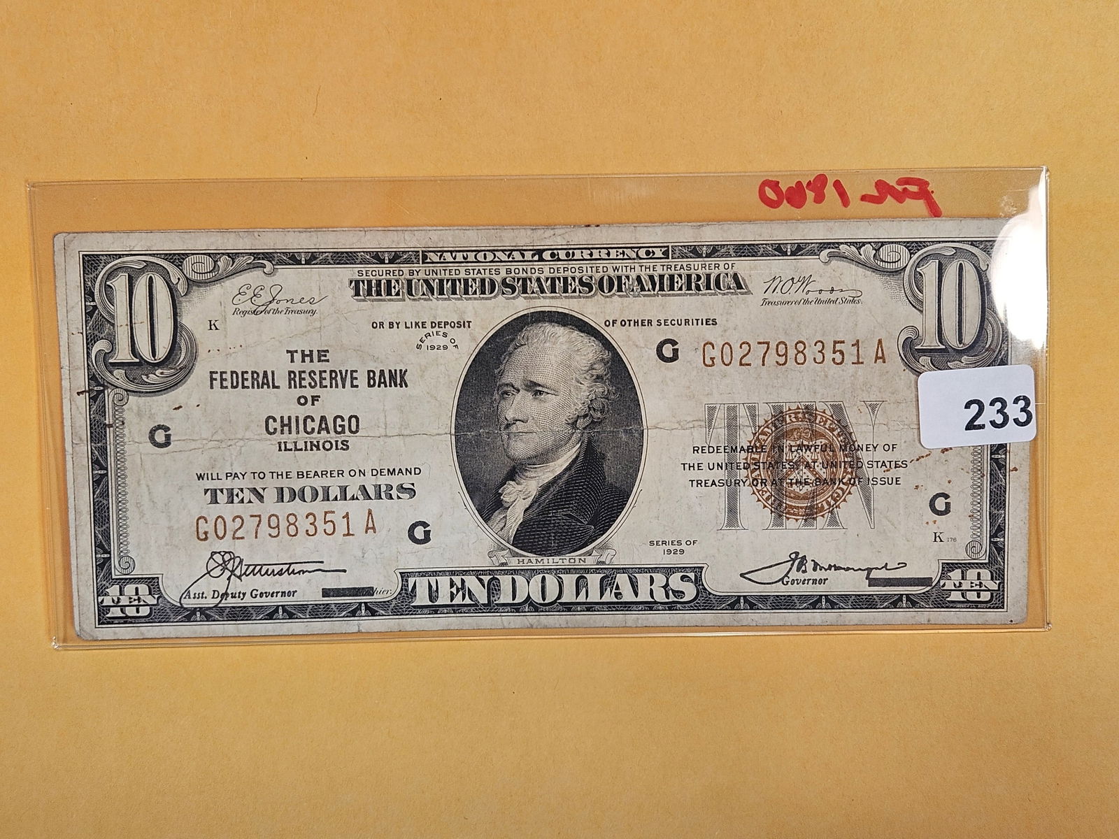 TWO Series of 1929 Ten Dollar National Currency notes (1 of 2)