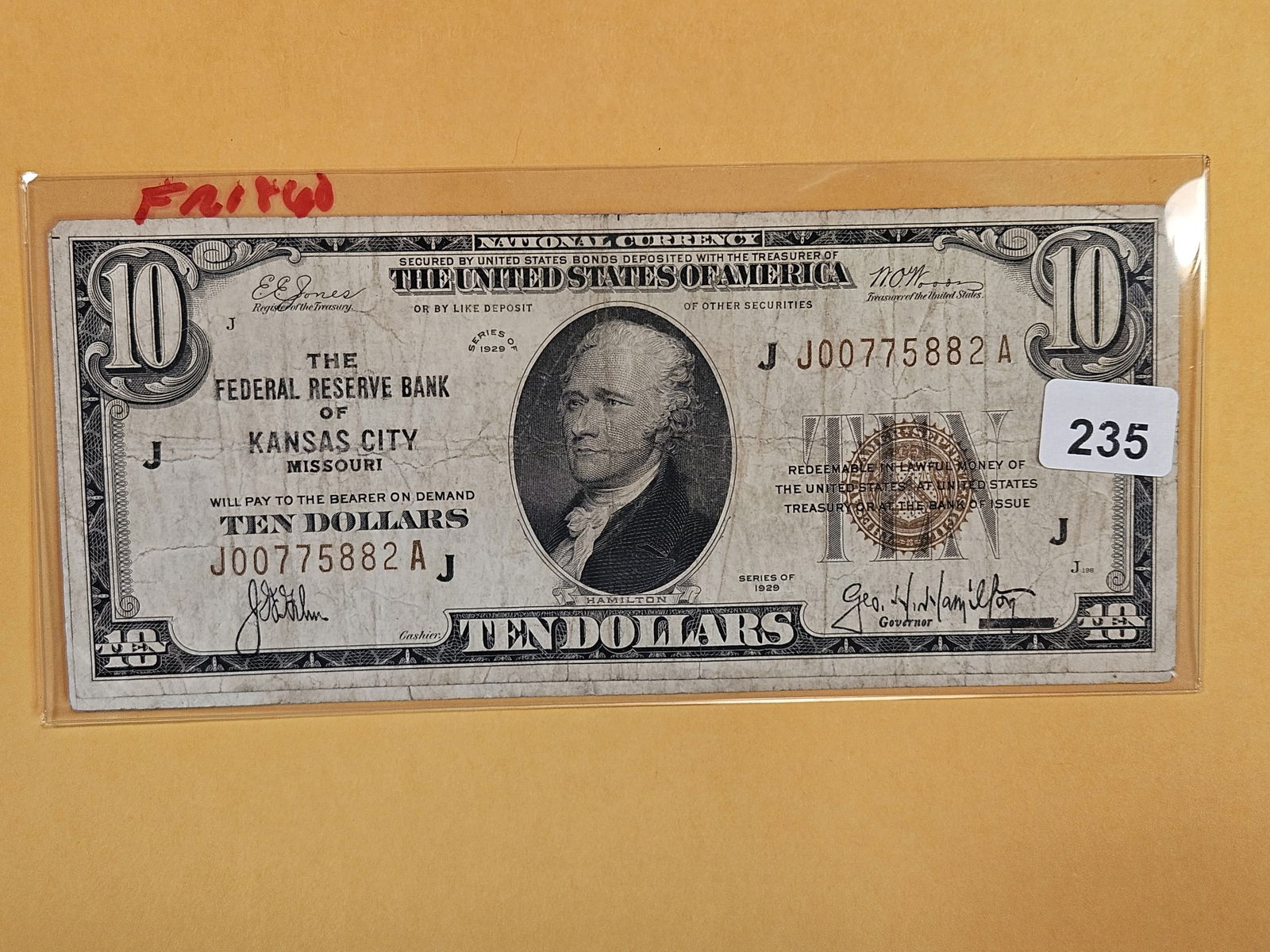 TWO Series of 1929 Ten Dollar National Currency notes (1 of 2)