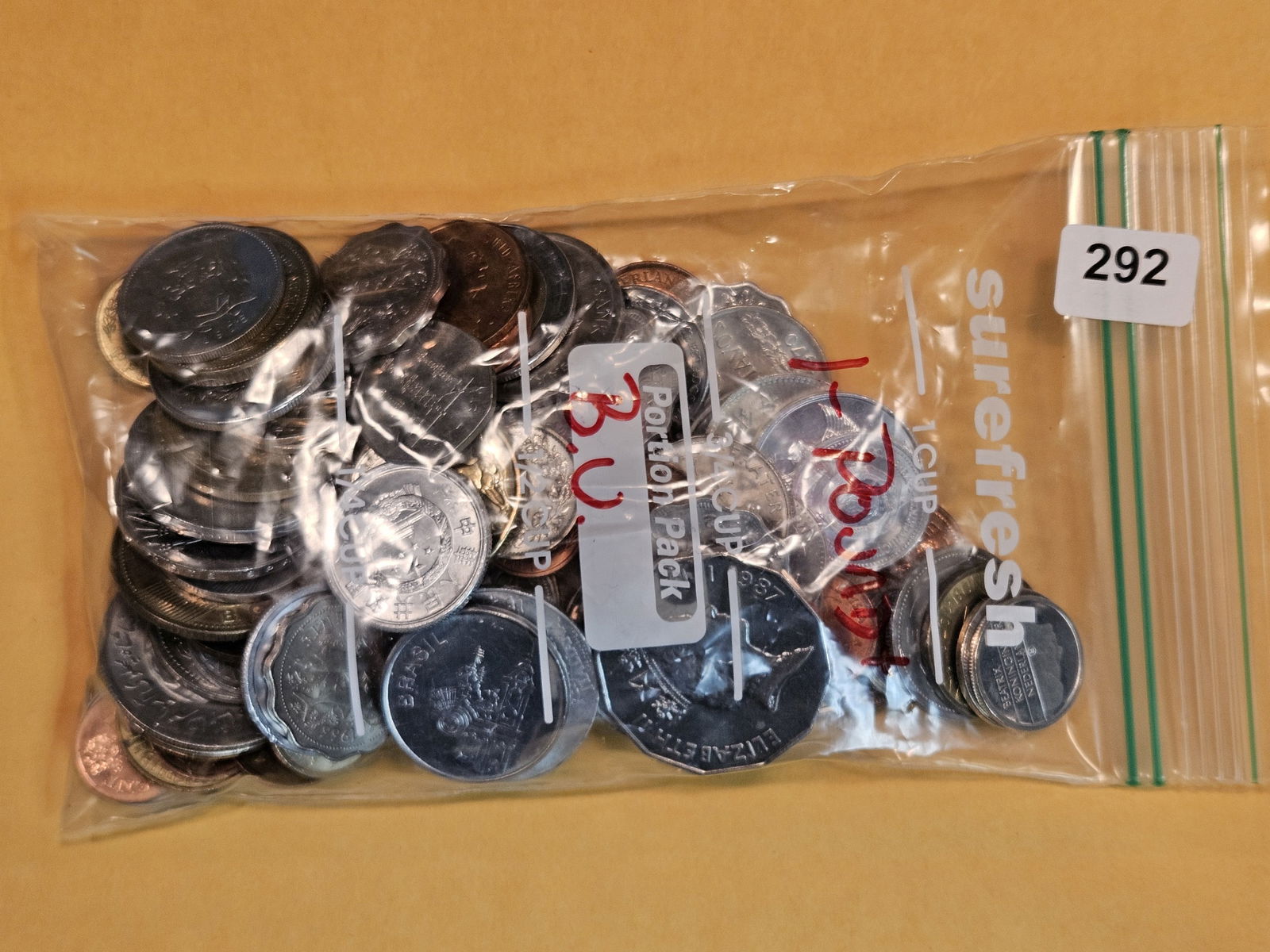 ONE POUND of mixed, Brilliant Uncirculated, World Coins (1 of 2)
