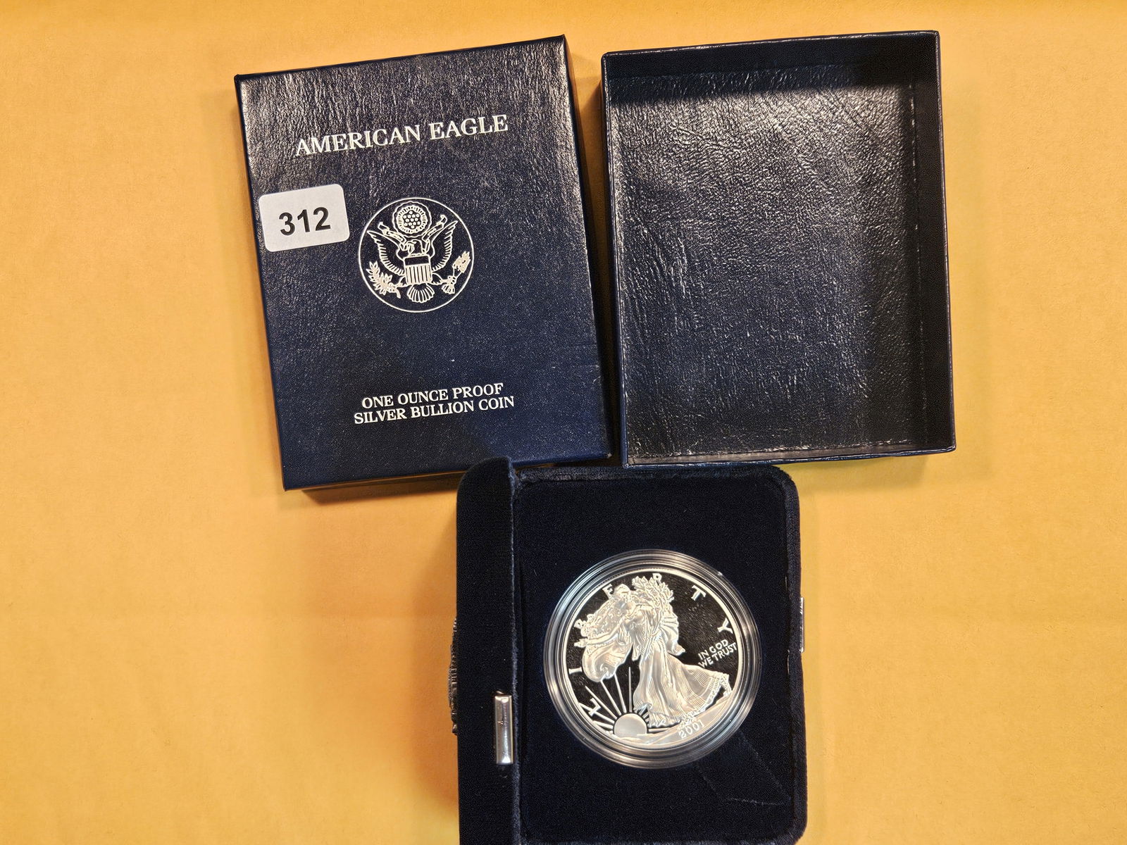 GEM Proof Deep Cameo 2001 American Silver Eagle (1 of 3)