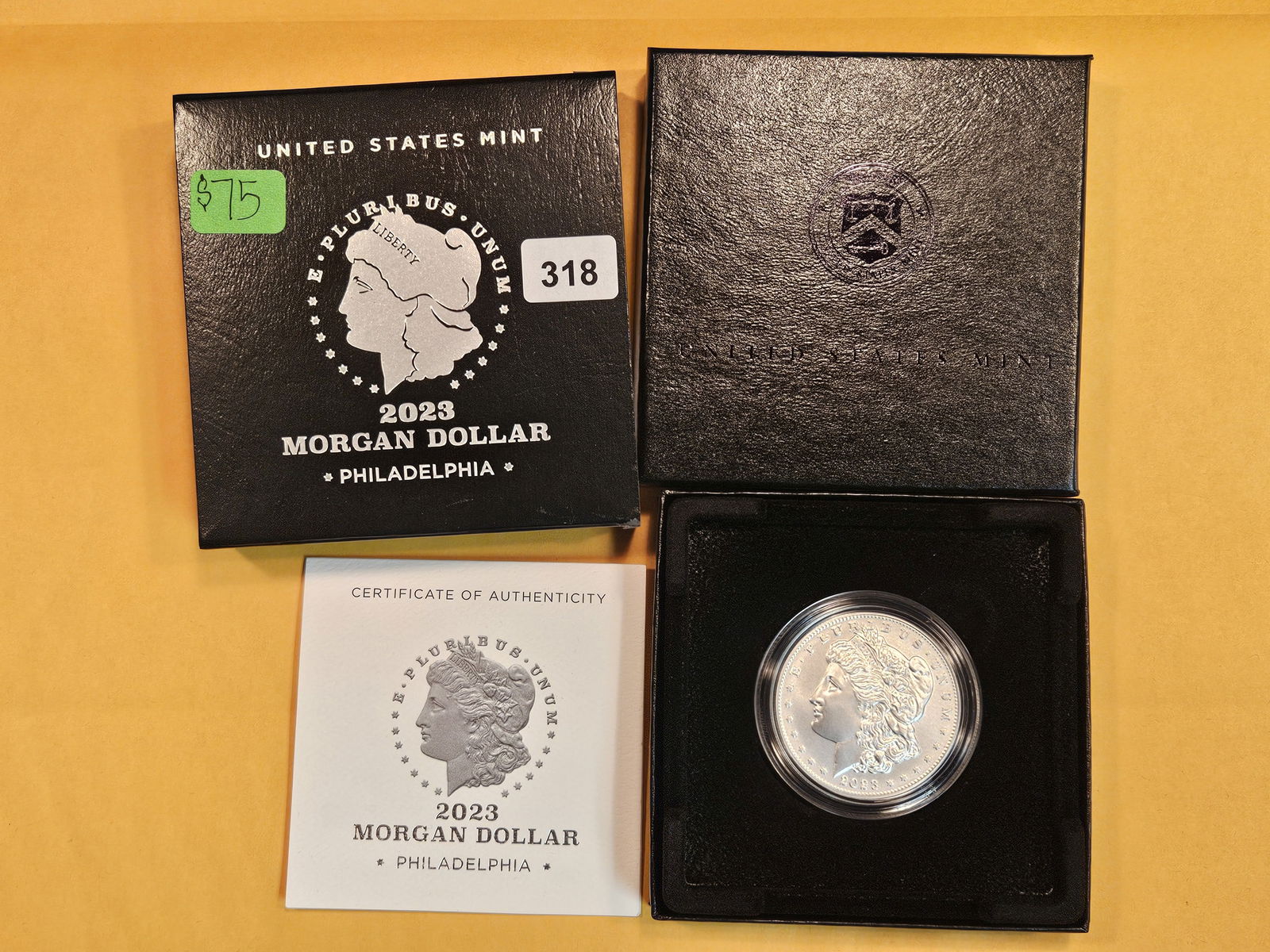 GEM Brilliant Uncirculated 2023-P Morgan Silver Dollar (1 of 3)