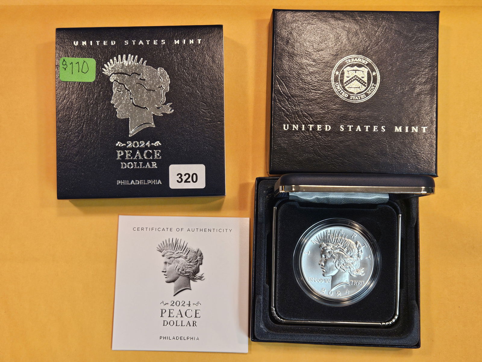 GEM Brilliant Uncirculated 2024-P Peace Silver Dollar (1 of 3)