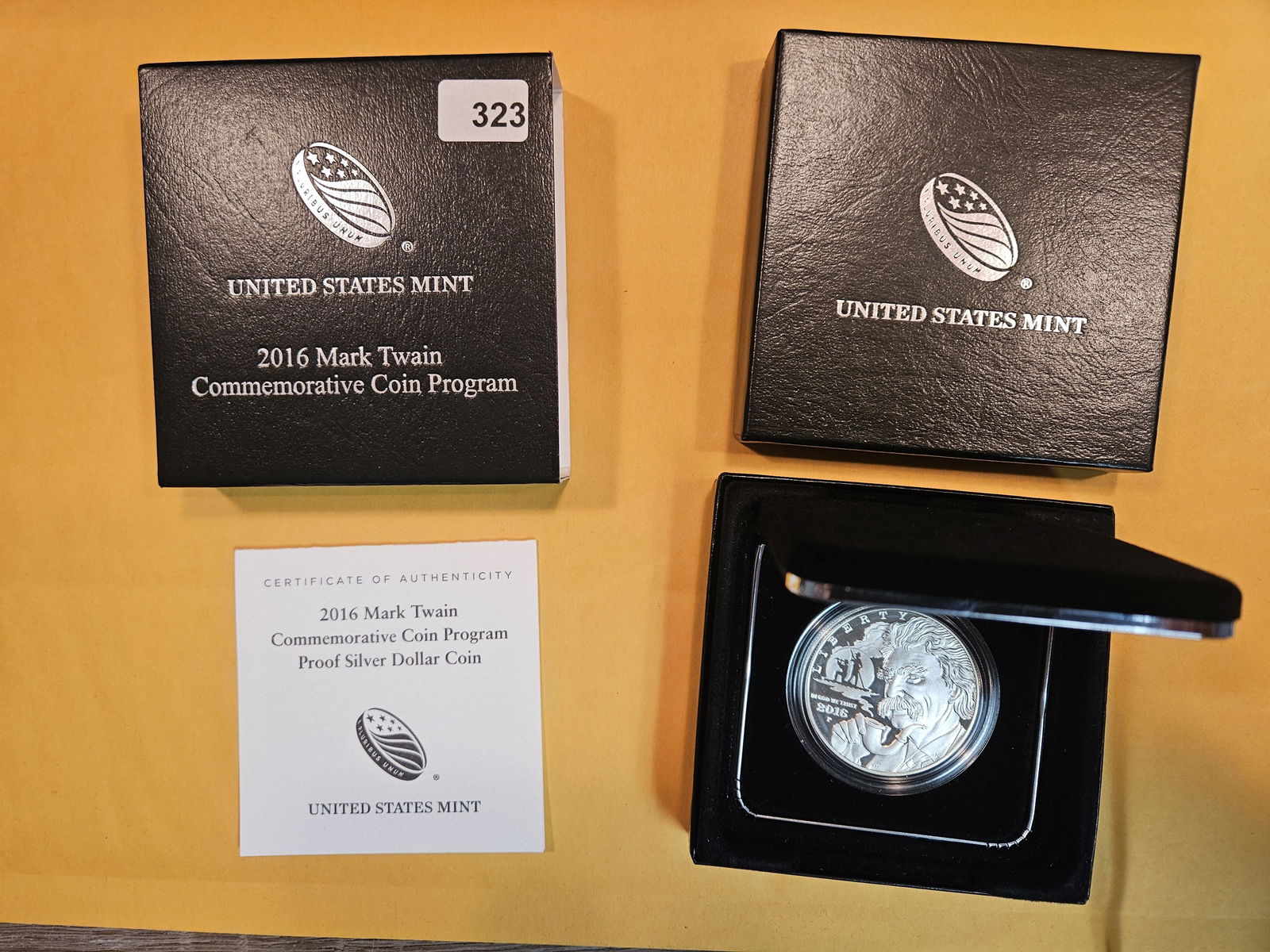 2016 GEM Proof Deep Cameo Mark Twain Commemorative Silver Dollar (1 of 3)