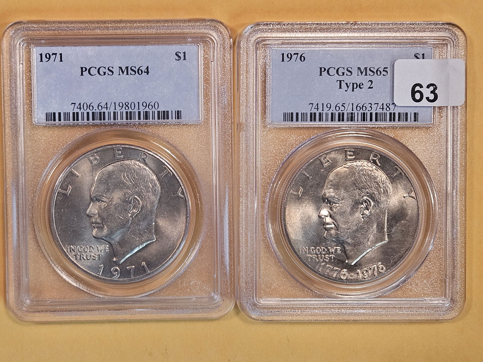 PCGS 1971 and 1976 Eisenhower Dollars (1 of 2)