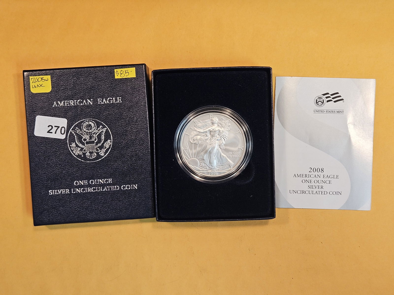 2008 GEM Brilliant Uncirculated American Silver Eagle (1 of 3)