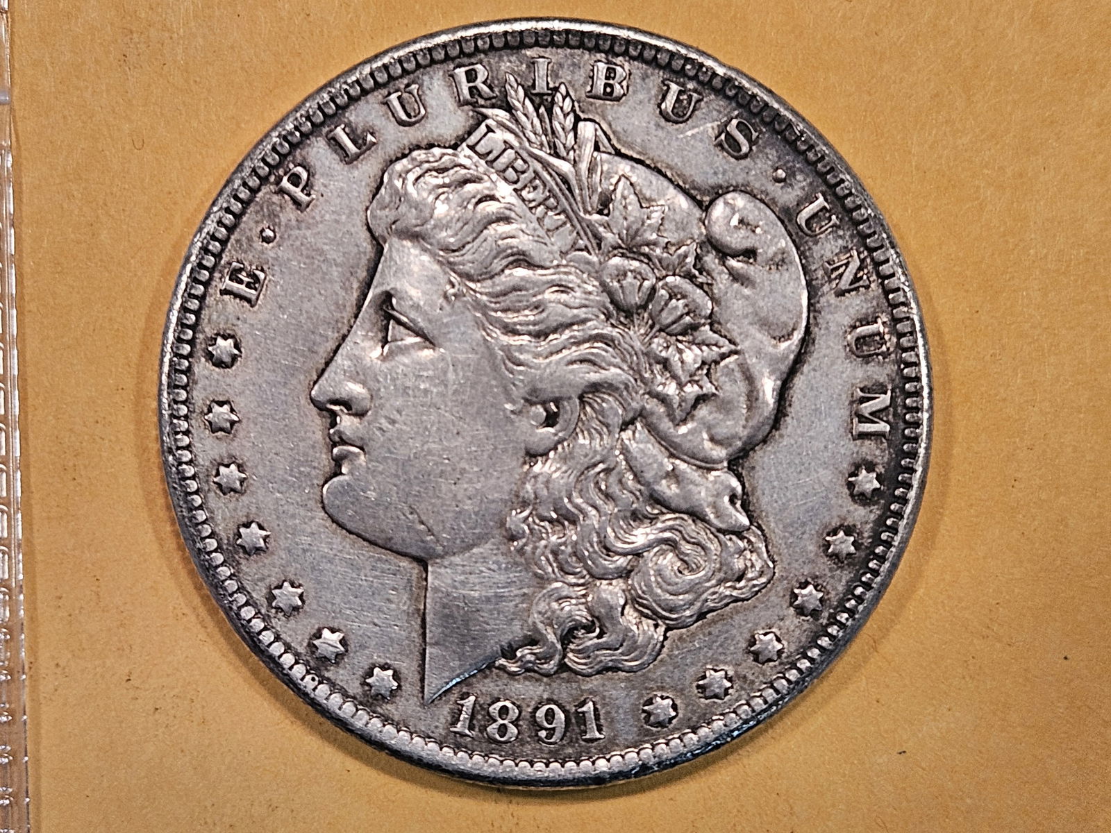 ** KEY DATE ** VARIETY! 1891-CC Morgan Dollar in Extra Fine plus - details (1 of 6)