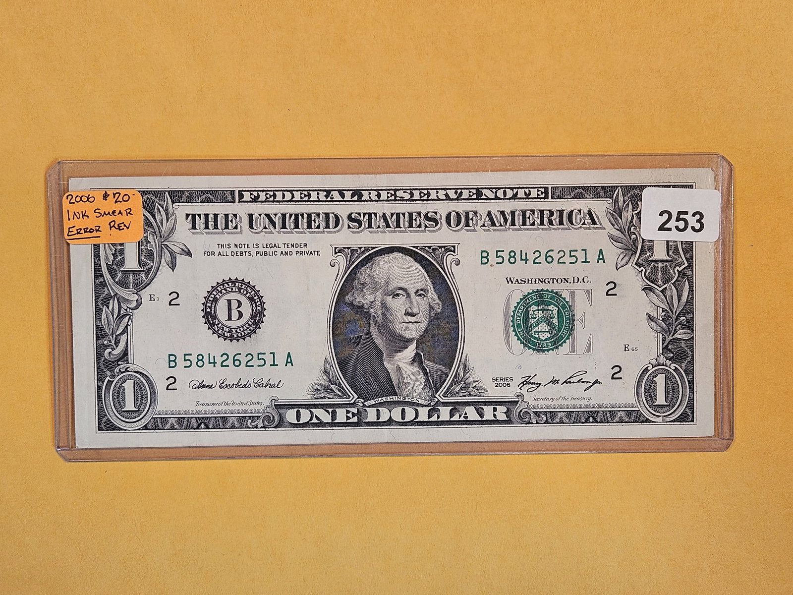 BEP ERROR NOTE! Crisp About Uncirculated $20 FRN (1 of 3)