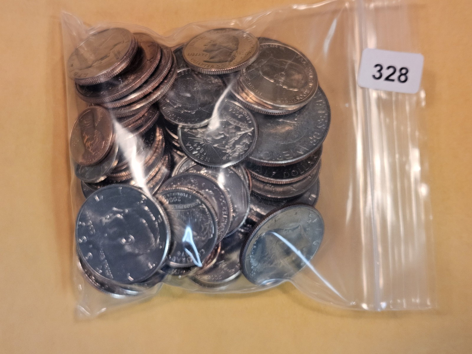 ONE pound of mixed US Mint Coins: All came out of US Mint Sets. Unchecked by us. All BU