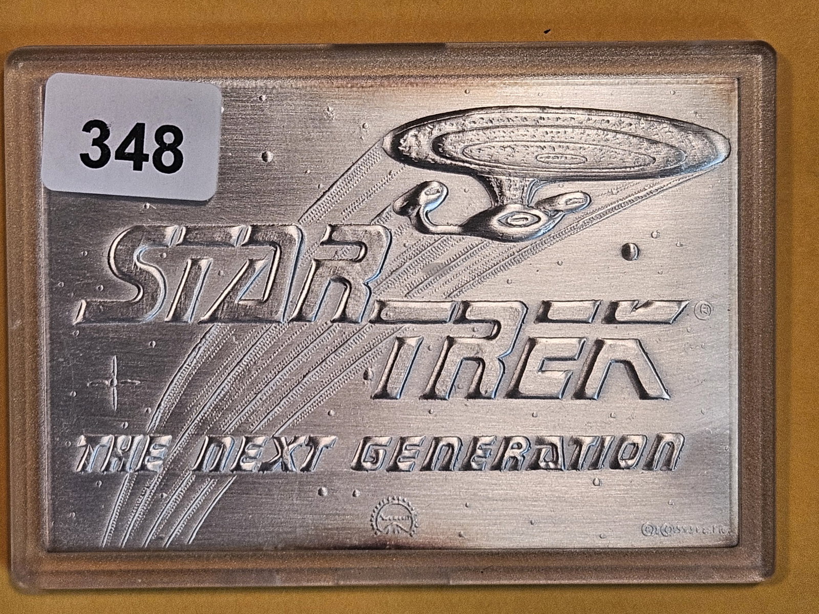 STAR TREK SILVER: One Troy ounce .999 fine silver art bar. The Next Generation