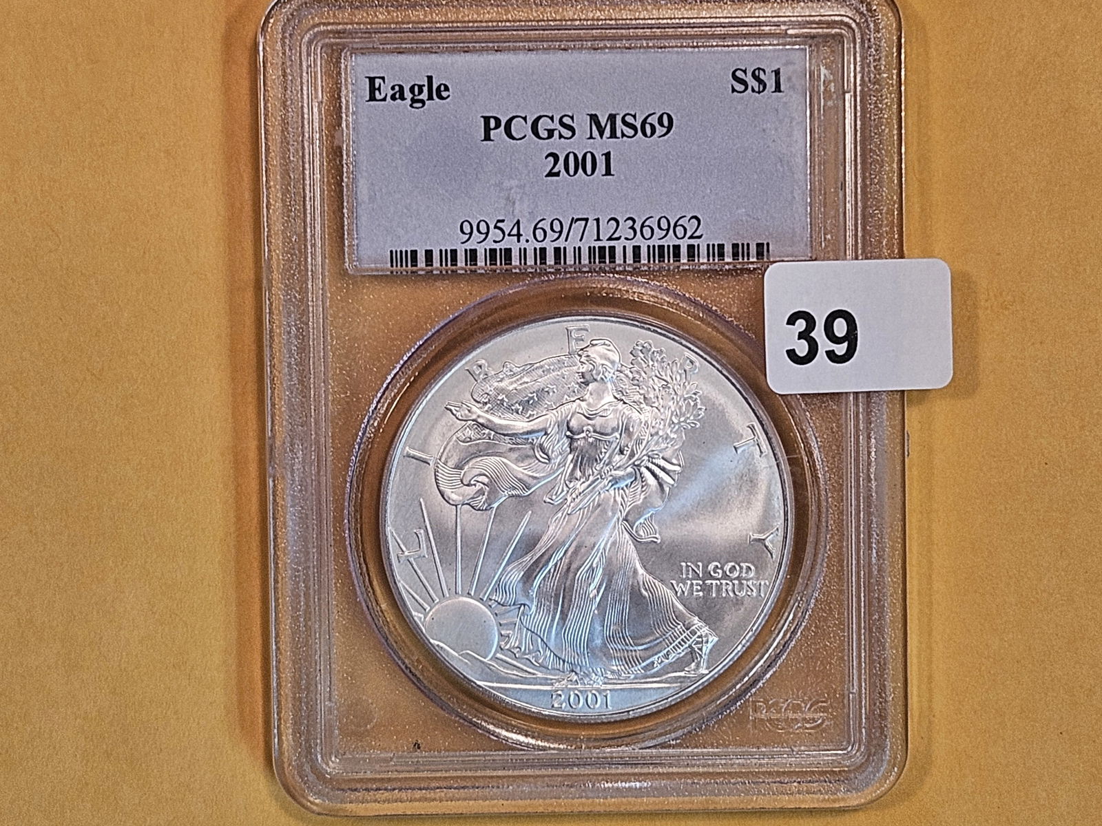 PCGS 2001 American Silver Eagle (1 of 2)