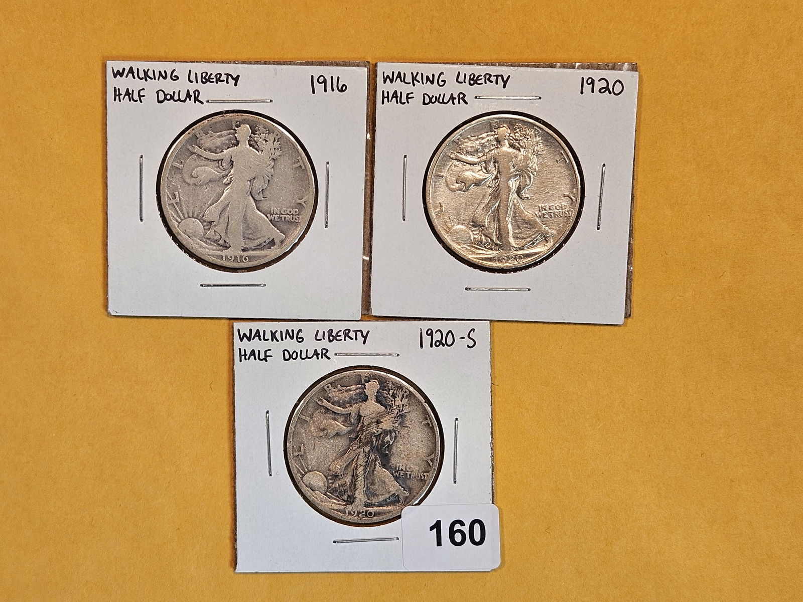 Three better date Walking Liberty silver Half Dollars (1 of 2)