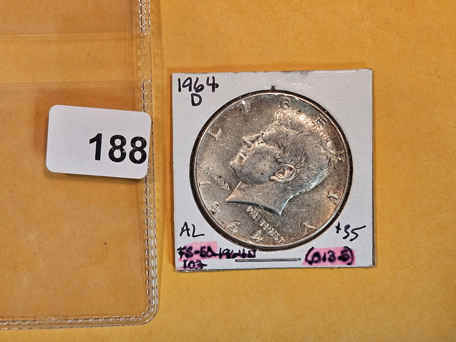 Variety! Brilliant Uncirculated DDO 1964-Dsilver Kennedy Half Dollar: Strong Doubled Die Obverse