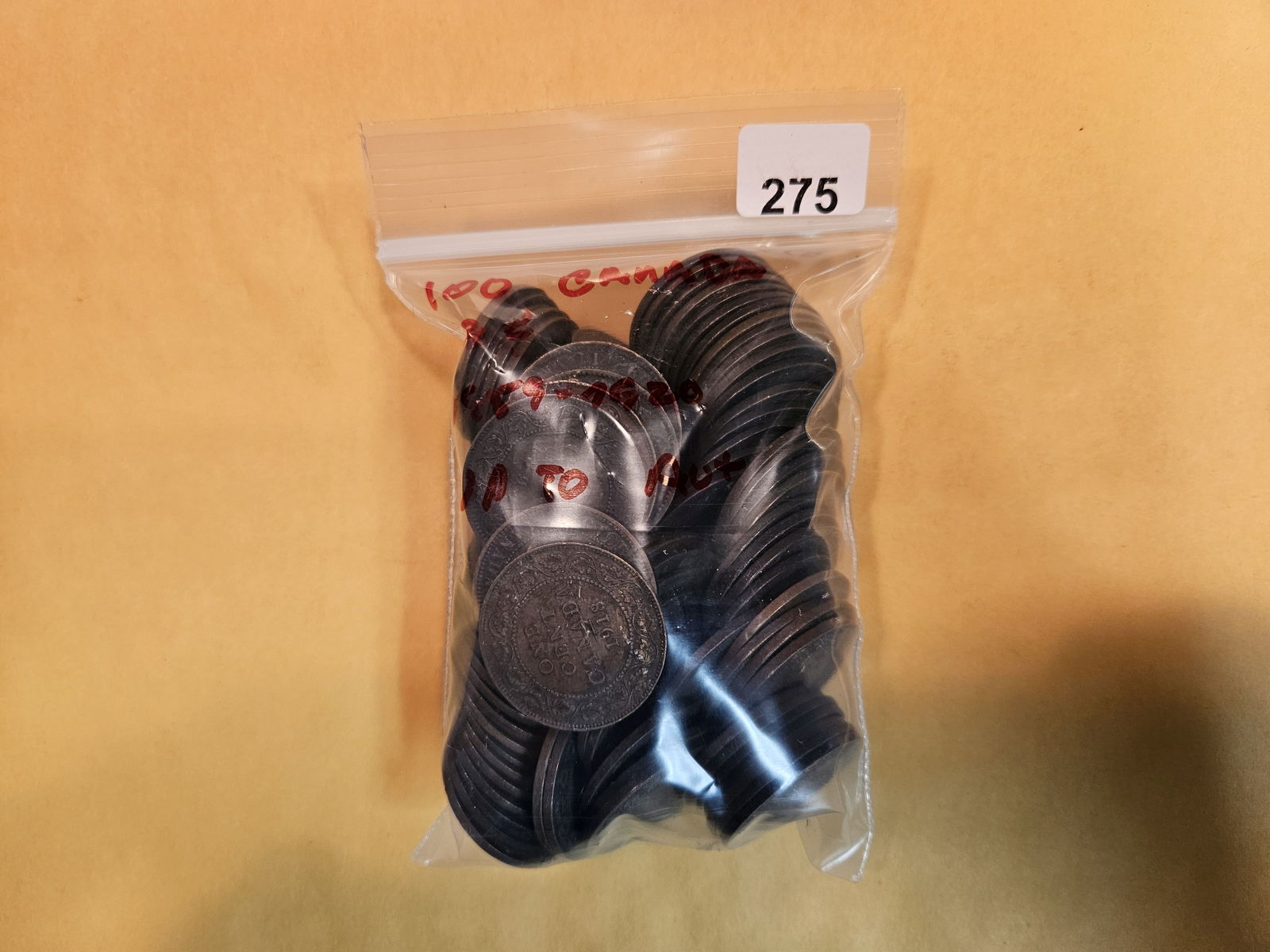 ONE HUNDRED Canadian large cents (1 of 2)