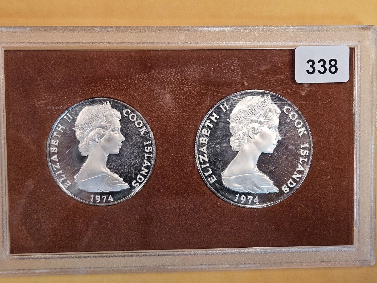 GEM 1974 Cook Islands Silver Proof 2-coin set (1 of 2)