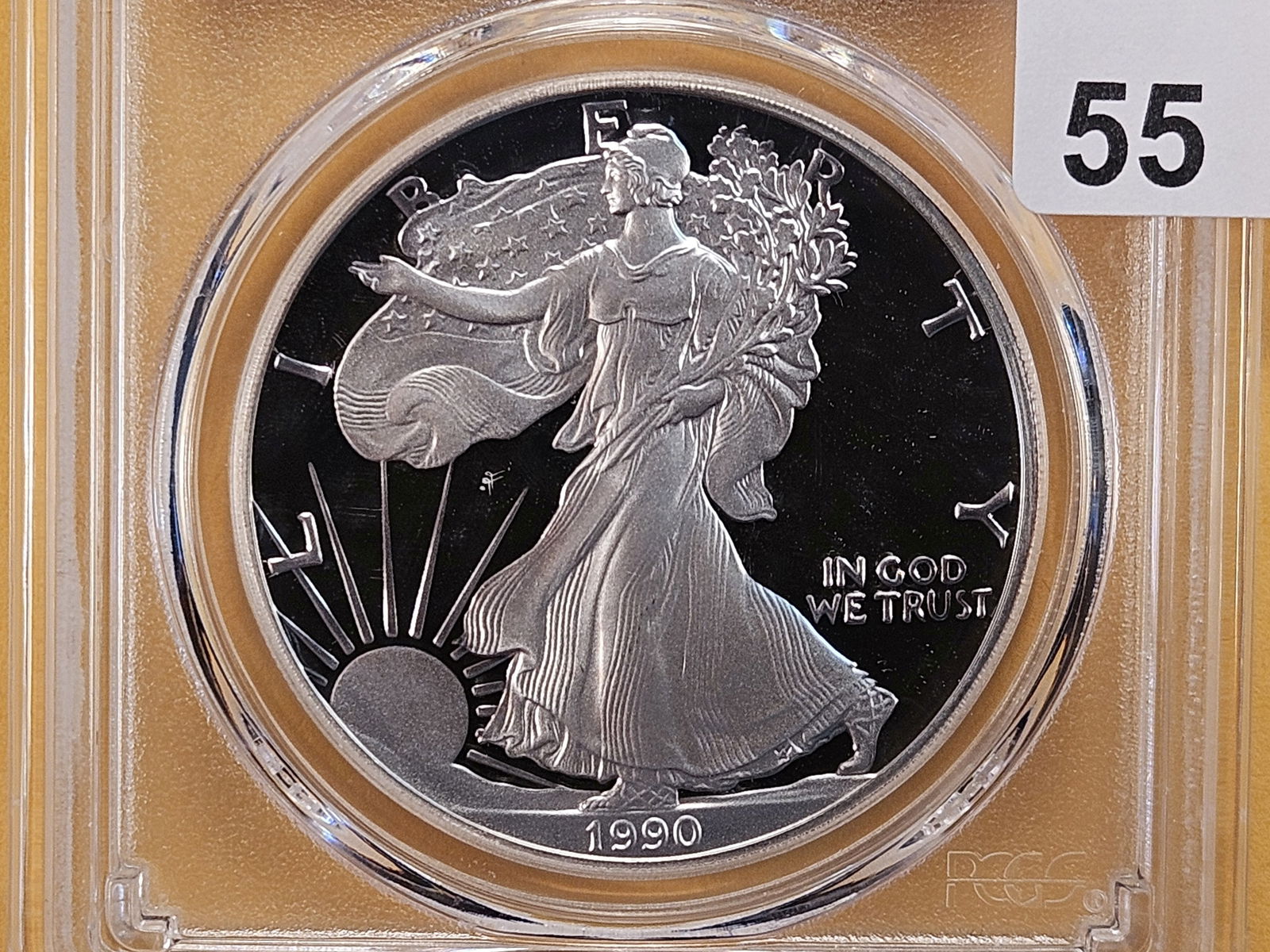PCGS 1990-S American Silver Eagle in Proof 69 Deep Cameo (1 of 4)
