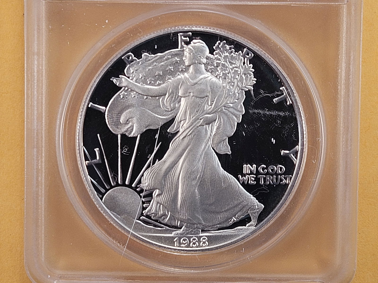 PERFECT! ANACS 1988-S American Silver Eagle in Proof 70 Deep Cameo (1 of 4)
