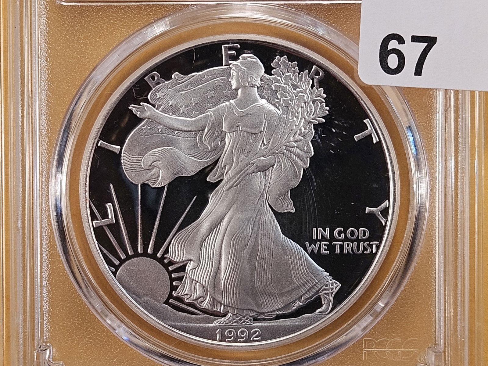 PCGS 1992-S American Silver Eagle in Proof 69 Deep Cameo (1 of 4)