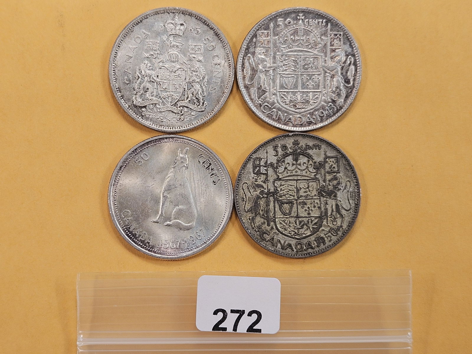 Four Canadian Silver Half Dollars (1 of 4)