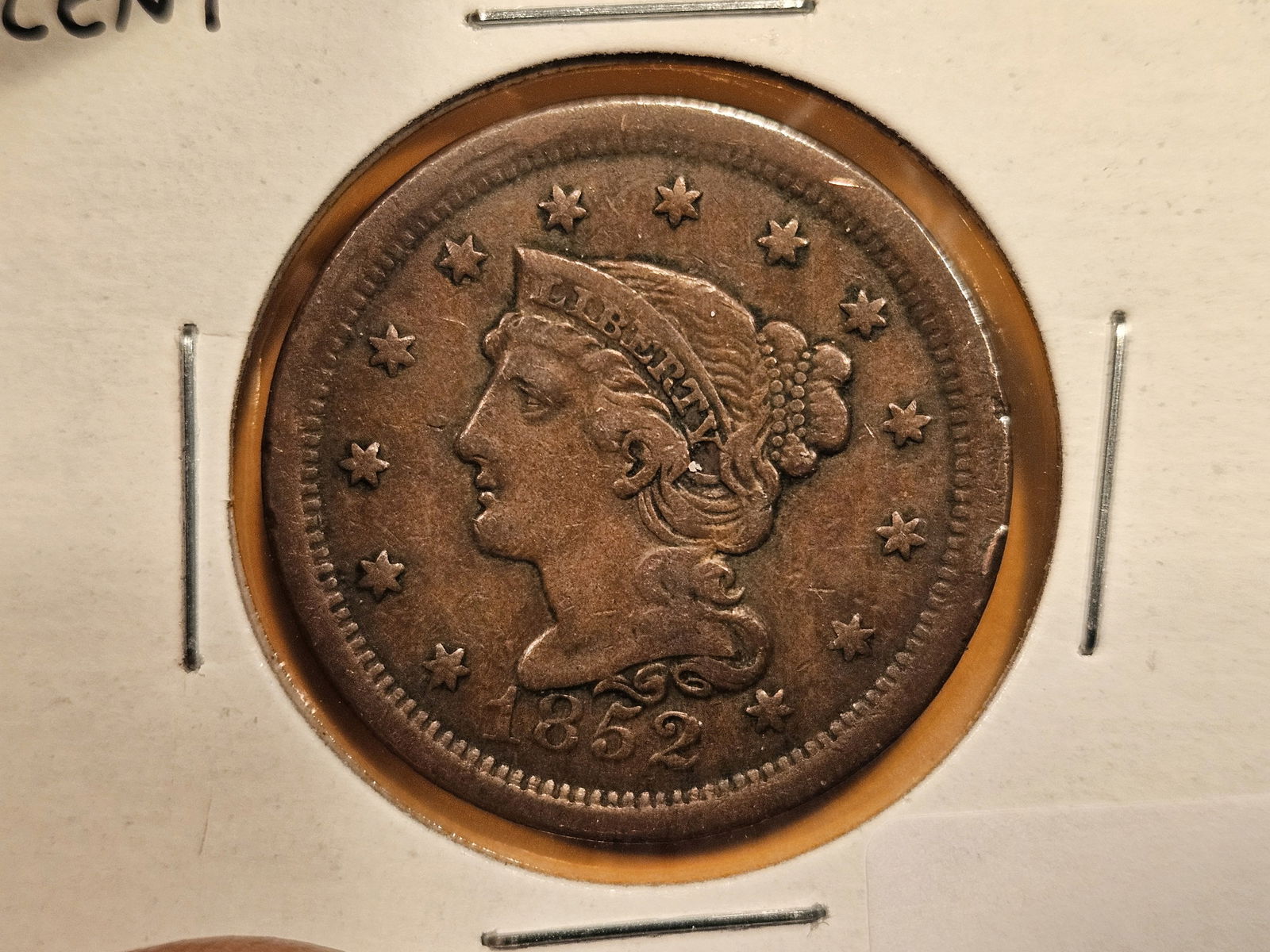 1852 Braided Hair Large Cent in Very Fine plus (1 of 3)