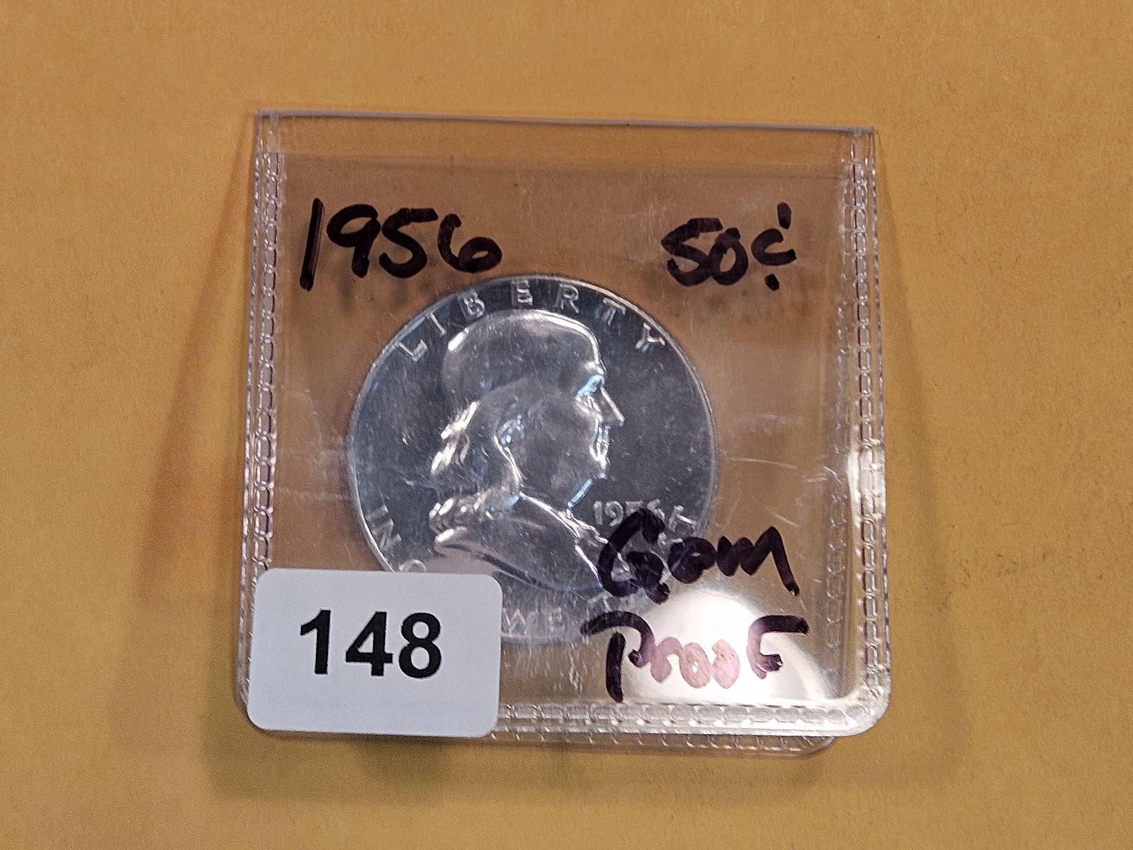 GEM Proof 1956 Franklin silver Half Dollar (1 of 3)