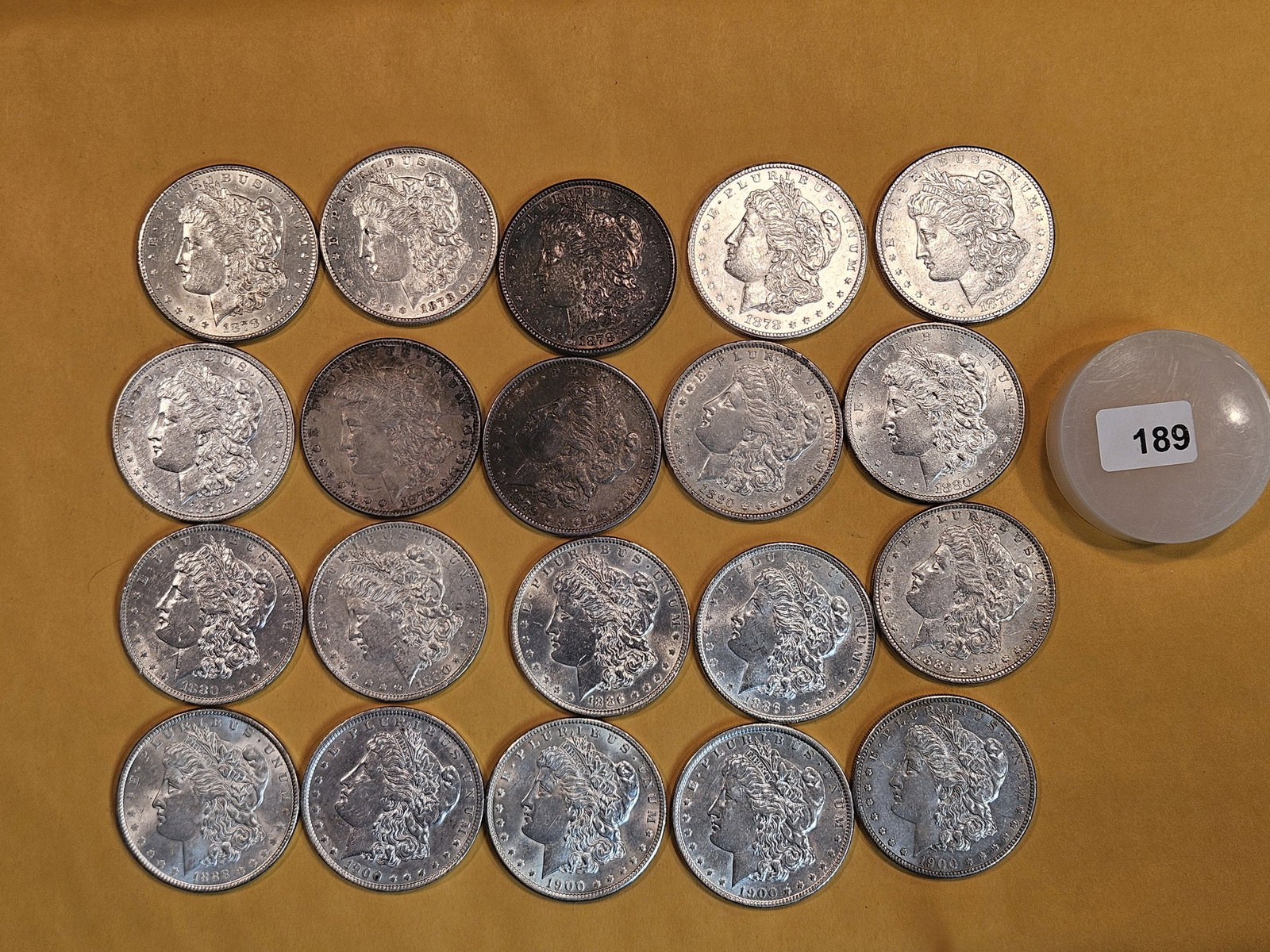 ** FULL ROLL ** Twenty Morgan Silver Dollars (1 of 9)