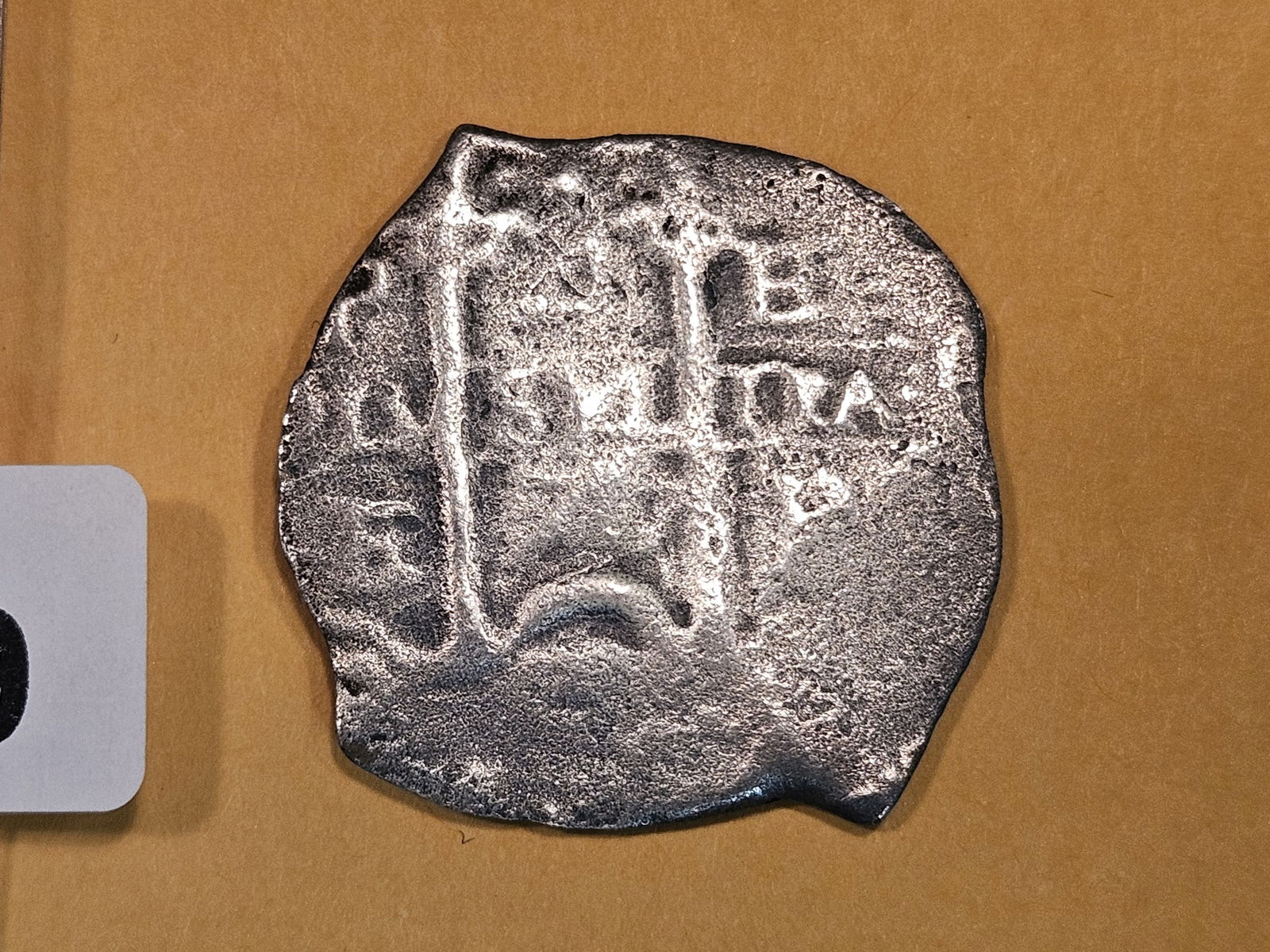 ** RARE ** 1677 4 real silver cob: Potosi Mint. Philip IV