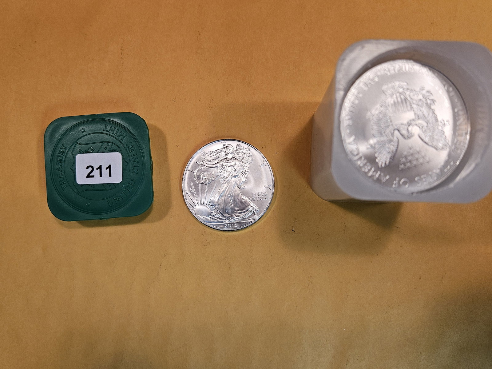 FULL ROLL Twenty GEM Brilliant Uncirculated American Silver Eagles (1 of 1)