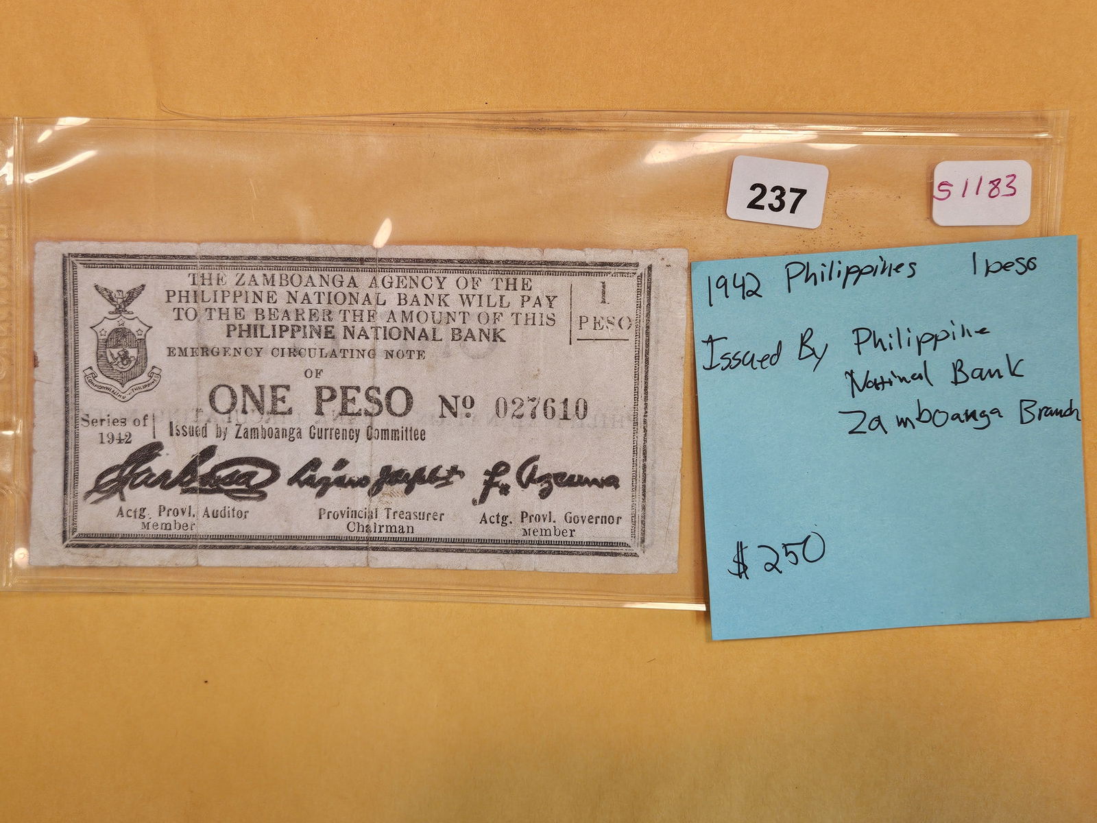 1942 Philippines One Peso (1 of 3)