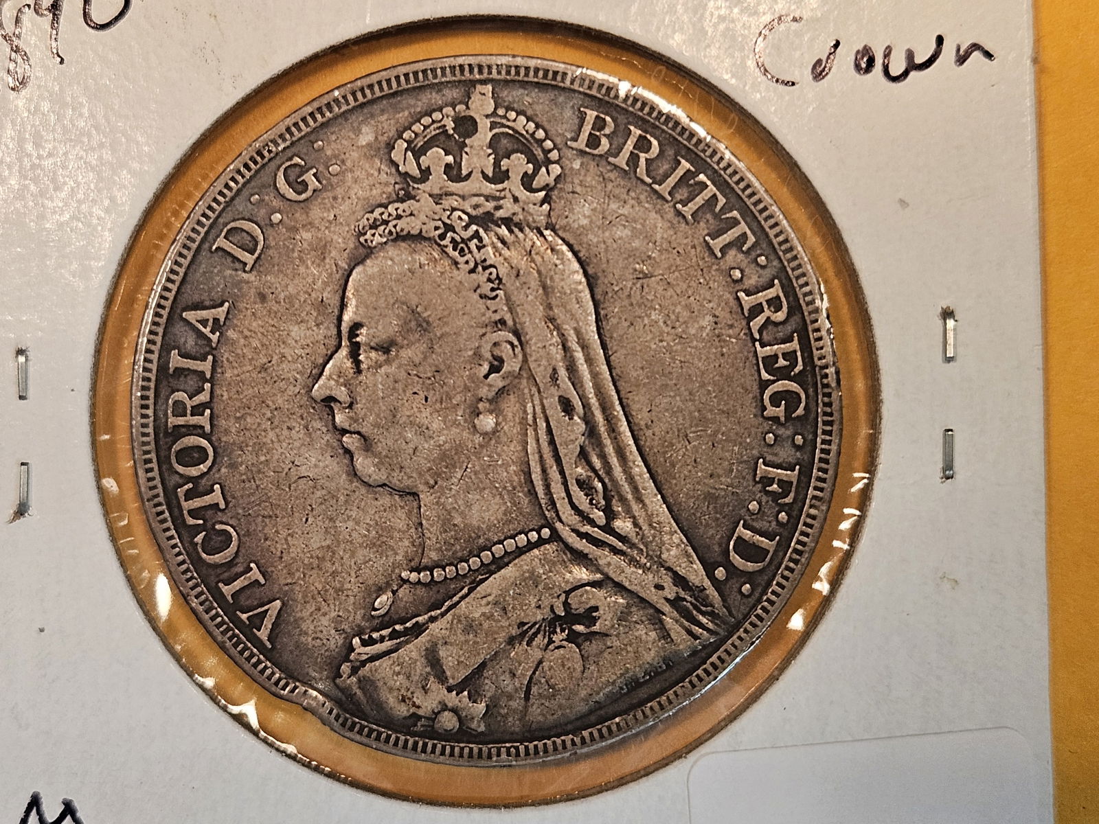 1890 Great Britain silver Crown in Very Fine (1 of 3)