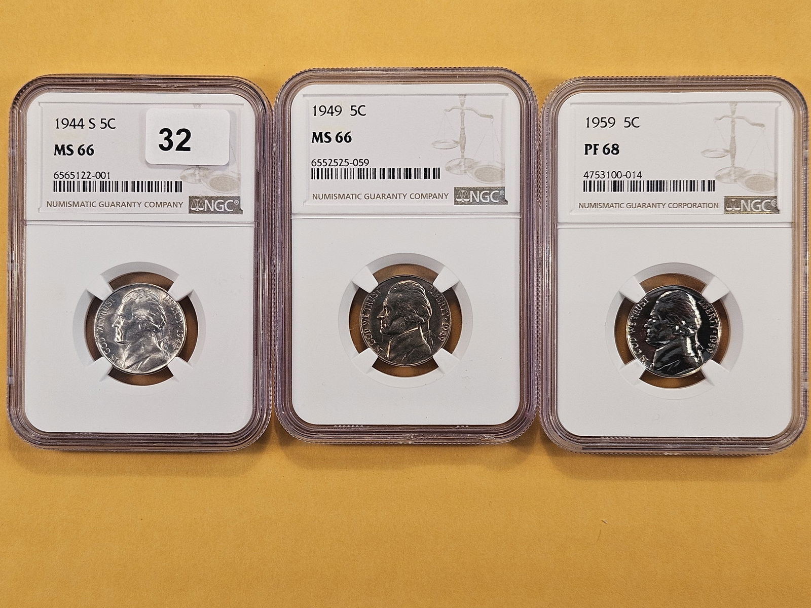 Three NGC Graded Jefferson Nickels (1 of 5)