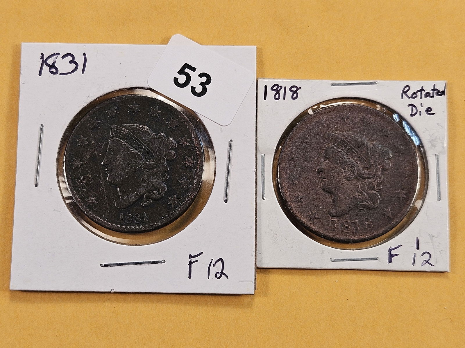 Two Coronet Head Large Cents (1 of 6)