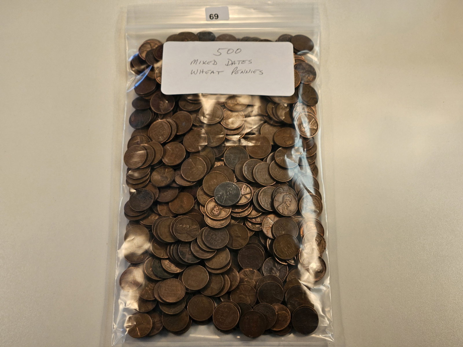 Large Bag of 500 Mixed Wheat Cents (1 of 5)