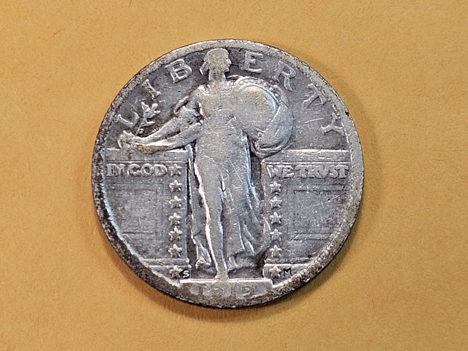 Better Date 1919-S Standing Liberty Silver Quarter (1 of 4)