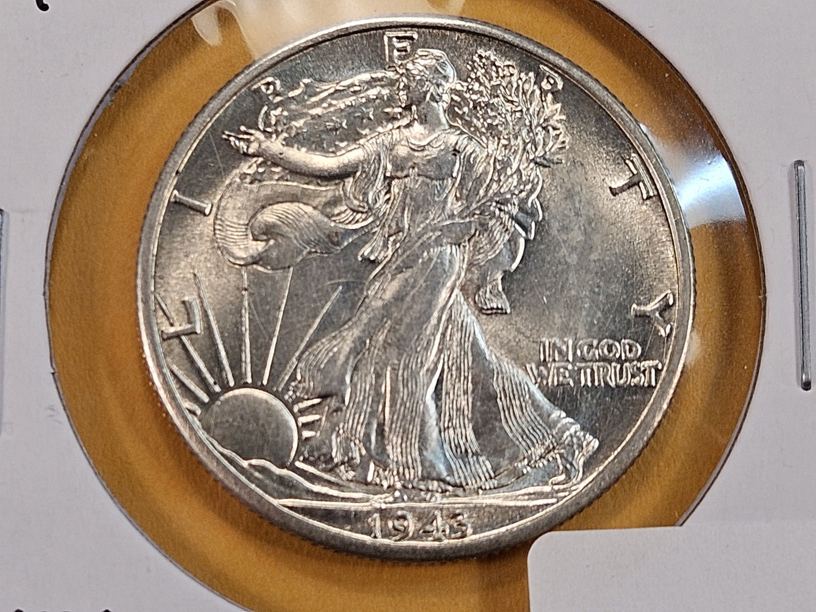 1943-D Walking Liberty Silver Half Dollar: Brilliant Uncirculated 