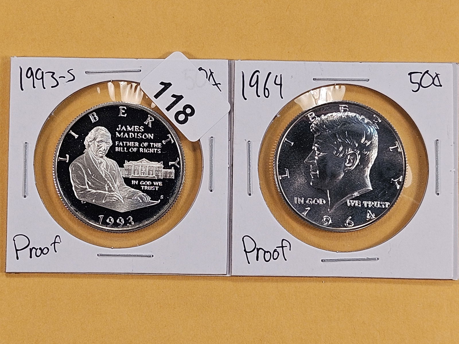 Two GEM Proof Silver Half Dollars (1 of 6)