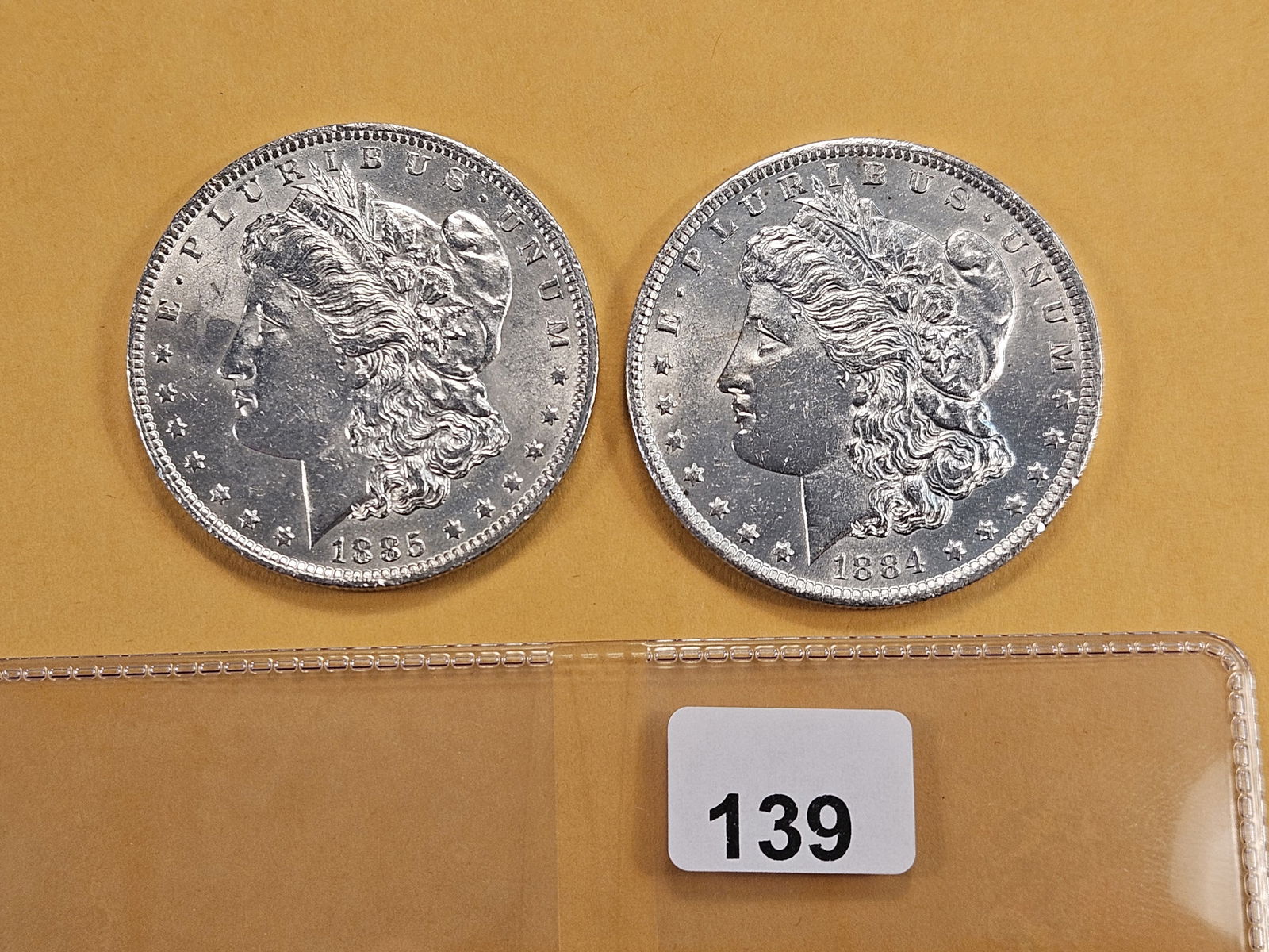 Two Brilliant About Uncirculated -details Morgan Silver Dollars (1 of 6)