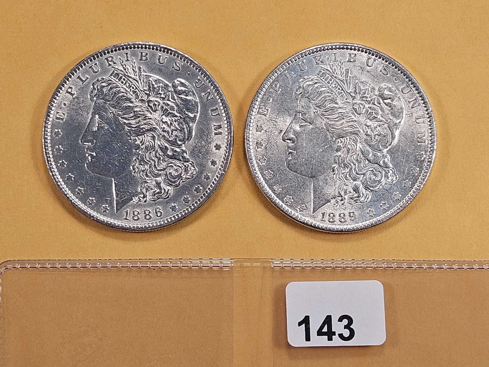 Two Brilliant About Uncirculated -details Morgan Silver Dollars (1 of 6)